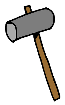 トンカチ トンカチ,金属,柄,金槌,ハンマー,道具,大工,日曜大工,工具,叩くのイラスト素材