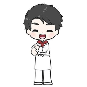 腕まくりする調理師男性 コックコート,男性,調理服,料理人,調理師,制服,職人,仕事,職業,人物のイラスト素材