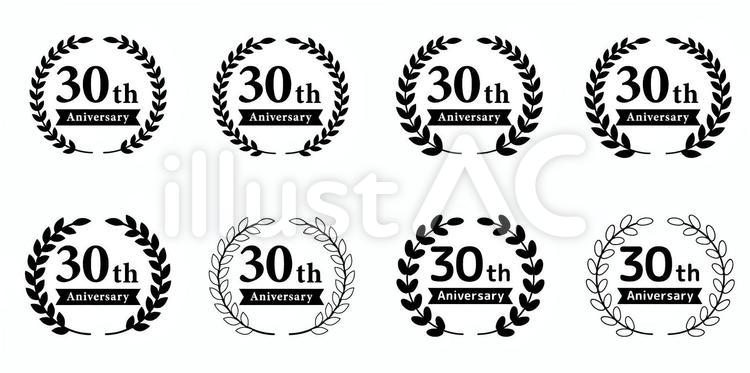 月桂冠　30周年 月桂冠,月桂樹,装飾のイラスト素材