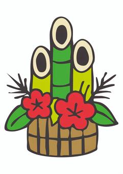 NY_C05_かどまつ NY_C05_かどまつ お正月,冬,門松,おめでたい,てがきのイラスト素材