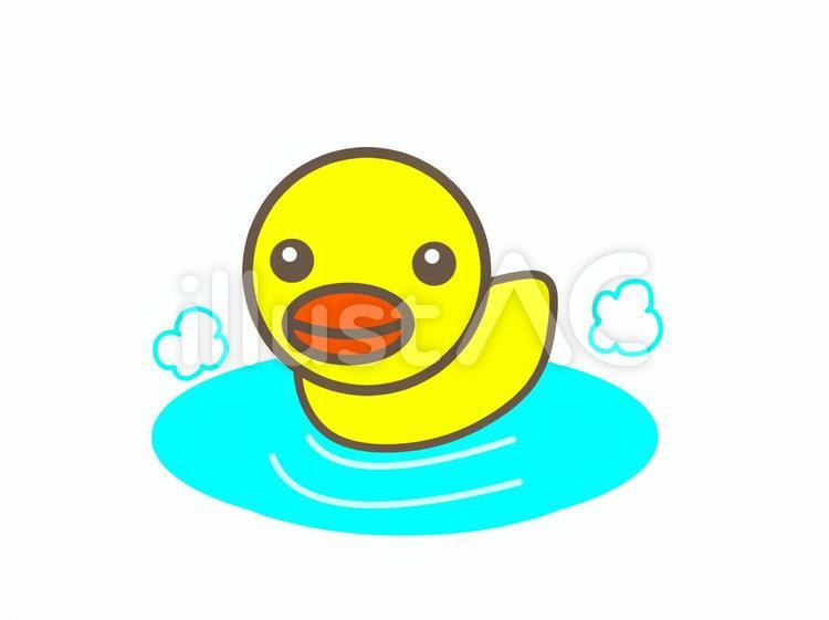 お風呂のアヒルちゃん アヒル,あひる,お風呂のイラスト素材