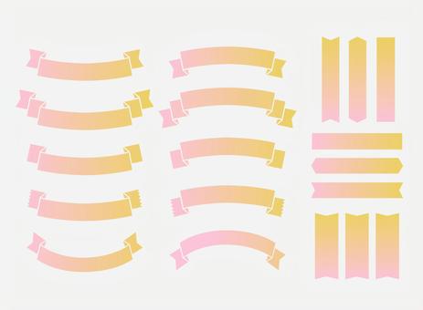 グラデーションリボン web,サイト,ec,ポップ,シンプル,カラフル,グラデーション,グラデ,色,リボンのイラスト素材