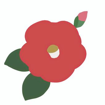 赤い椿の花 椿,ツバキ,花,植物,蕾,冬,赤のイラスト素材