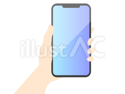 スマホを持つ手のイラスト