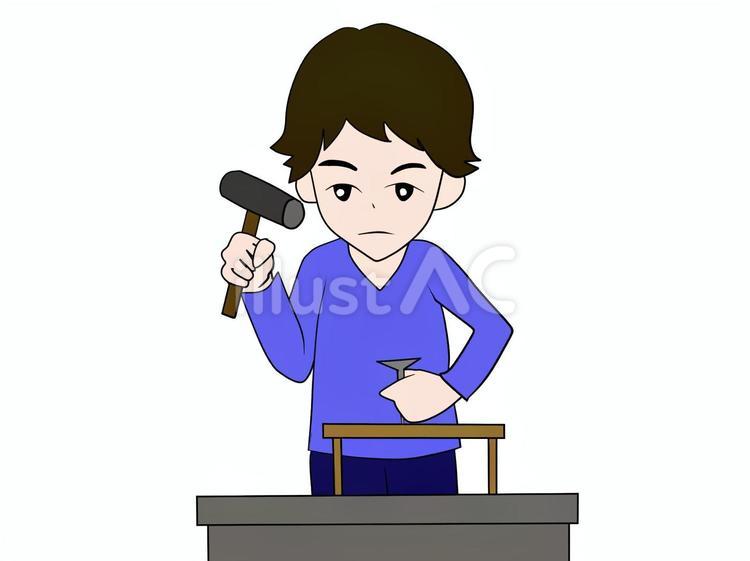 修理 日曜大工,職人,物づくりのイラスト素材