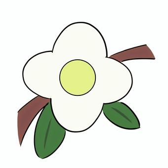 お花 白椿 手書きのアイコン