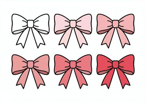 Illustration, ribbon, pink, red, 