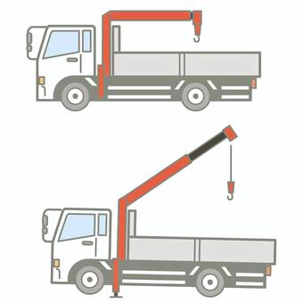 働く車　ユニッククレーンのアイコン 働く車,ユニック,クレーン,トラック,運送,アイコン,イラストのイラスト素材