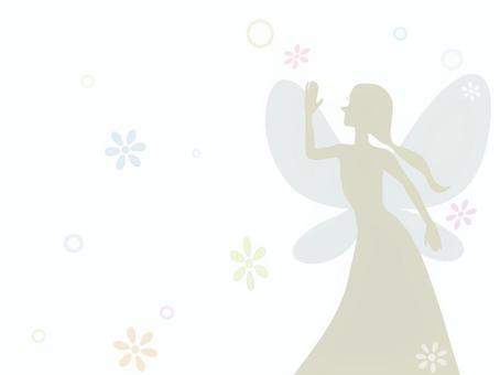 妖精花円 妖精,羽,花,円,水玉のイラスト素材