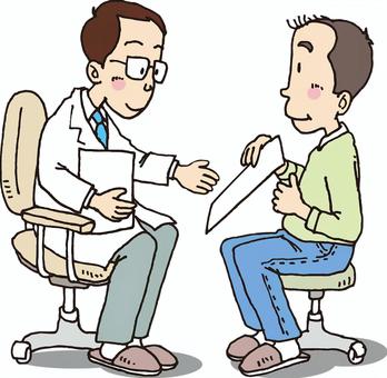 医療_Dr問診002 ドクター,医療,病院,診察,治療,問診のイラスト素材