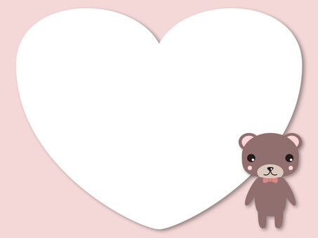 Bear and heart message card, bear, bear, bear, JPG