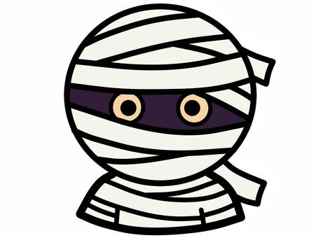 包帯を巻いた可愛いミイラ男 ハロウィン,ミイラ,ミイラ男,包帯,マミー,モンスター,おばけ,妖怪,キャラクター,可愛いのイラスト素材