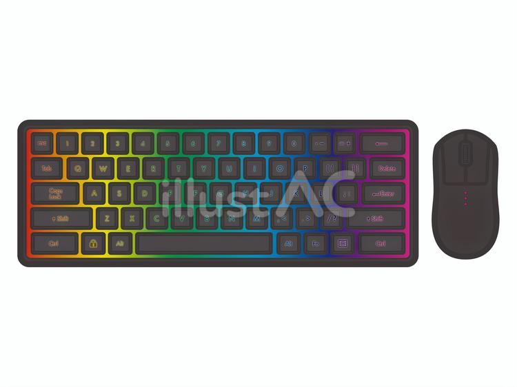 キーボード（文字入）とマウス02 キーボード,マウス,パソコンのイラスト素材