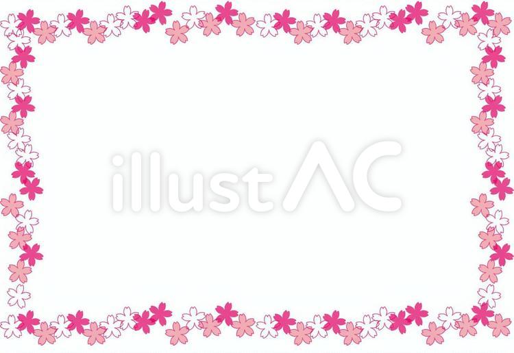 桜フレーム１ 桜,フレーム,花のイラスト素材