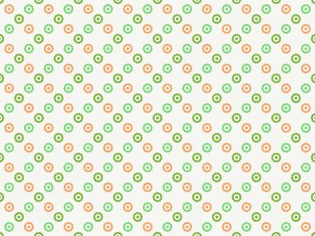 ハーベストカラーのフラワーチェック柄 花,花柄,フラワー,シルエット,シームレス,繰り返し,チェック柄,タータンチェック,斜めチェック,パターンのイラスト素材