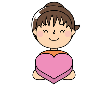 Valentine girl, , JPG, PNG and AI