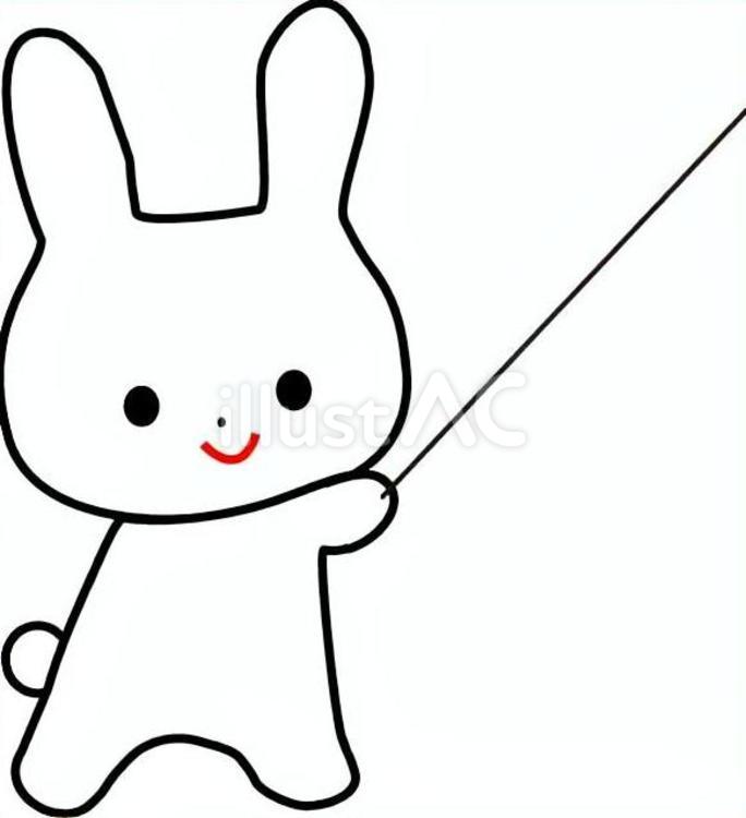 うさぎが授業をしているイラスト 解説,指導,プレゼンテーションのイラスト素材