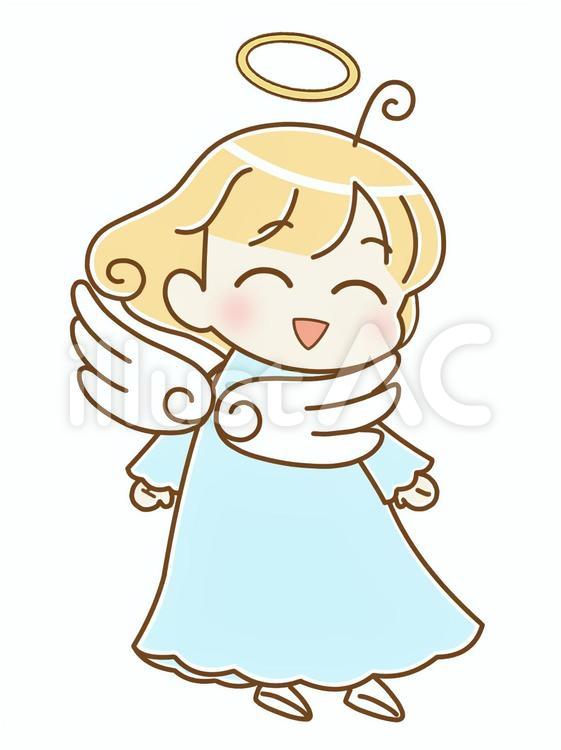 ニッコリ笑顔の天使 後ろ姿 イラスト No 無料イラストなら イラストac