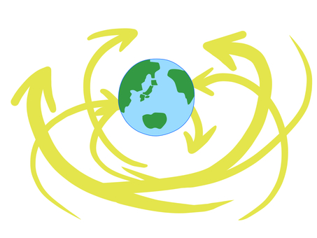 世界を取り巻く気 世界,地球,取り巻く,気,囲む,囲み,覆う,包む,包まれる,ワールドのイラスト素材
