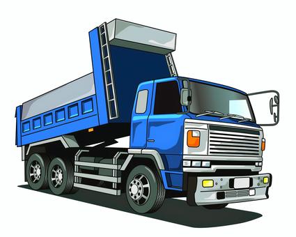Illustration, dump, truck, old car, 