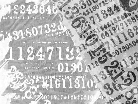 デザインペーパー風の数字のテクスチャ背景 デザインペーパー風の数字のテクスチャ背景 背景,数字,コラージュ,デザインペーパー,テクスチャ,モノクロ,横,グレー,抽象,パターンのイラスト素材