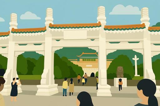 伝統と歴史 台北 故宮博物院の門 伝統と歴史 台北 故宮博物院の門 故宮博物院,台湾,台北,宮殿,門,エントランス,建築,建物,歴史,伝統のイラスト素材