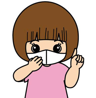 マスク マスク マスク,小学生,女の子のイラスト素材