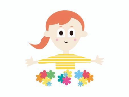 花屋さん 子ども,子供,こども,職業,なりたい職業,職業体験,教育,イラスト,なりきり,制服のイラスト素材