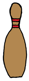 ボウリングのピン（茶） ボウリング,ボーリング,ピン,スポーツ,運動,器具,競技,球技,茶色,木製のイラスト素材