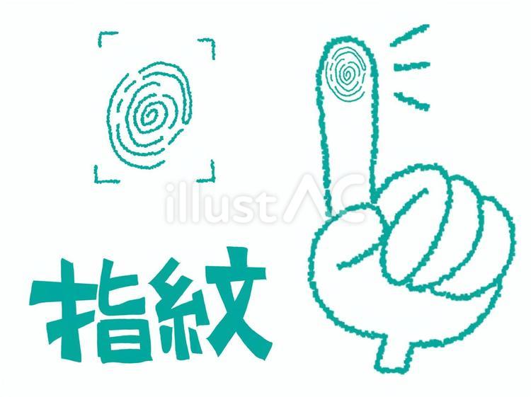指紋 指紋,文字絵,認証のイラスト素材