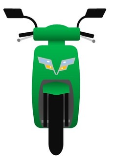 バイク57 スクーター,原付バイク,電動バイク,二輪,原動機付自転車,二輪車,自動二輪車,乗り物,車両,ミニバイクのイラスト素材