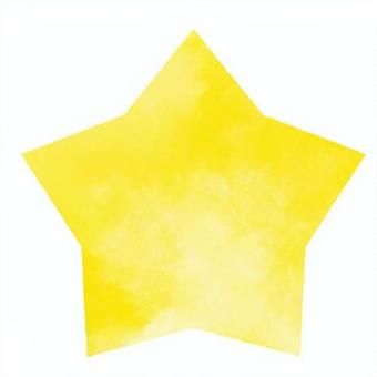 星・水彩（大） 星,スター,黄色,イエロー,水彩風のイラスト素材
