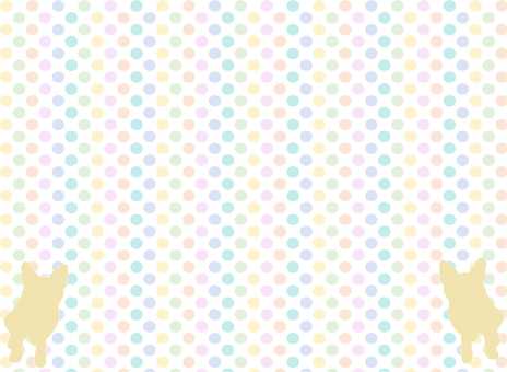 カラフルドットと猫