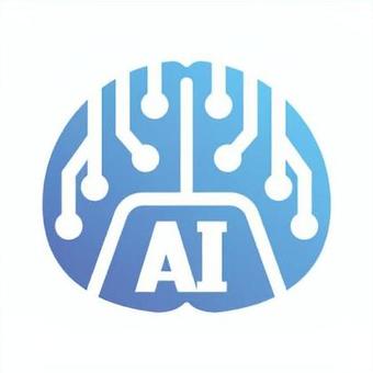 人工知能と脳回路のアイコン ai,人工知能,脳,ブレイン,回路,テクノロジー,デジタル,機械学習,深層学習,ニューラルネットワークのイラスト素材