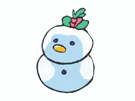 二段雪だるま 雪だるま,雪,冬のイラスト素材