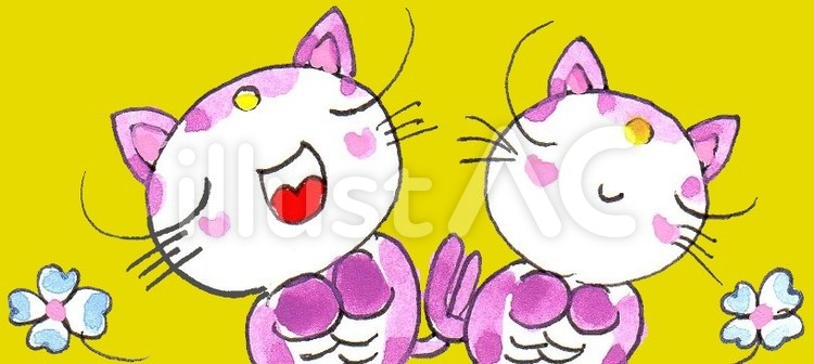かわいい猫 猫,かわいい,笑顔のイラスト素材