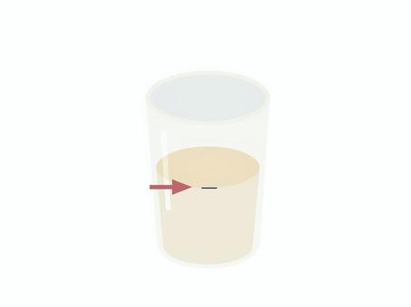 尿の入ったコップ 尿,検尿,検査,目安,矢印,コップ,容器,医療のイラスト素材