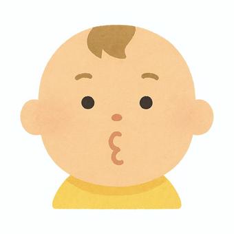 ちゅうちゅうしている赤ちゃん 赤ちゃん,口,吸う,顔,子供のイラスト素材