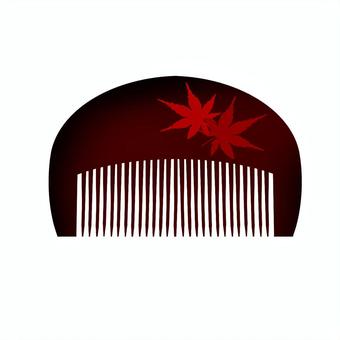 くし、日本製。 くし,整髪,髪飾り,日本髪,楓のイラスト素材