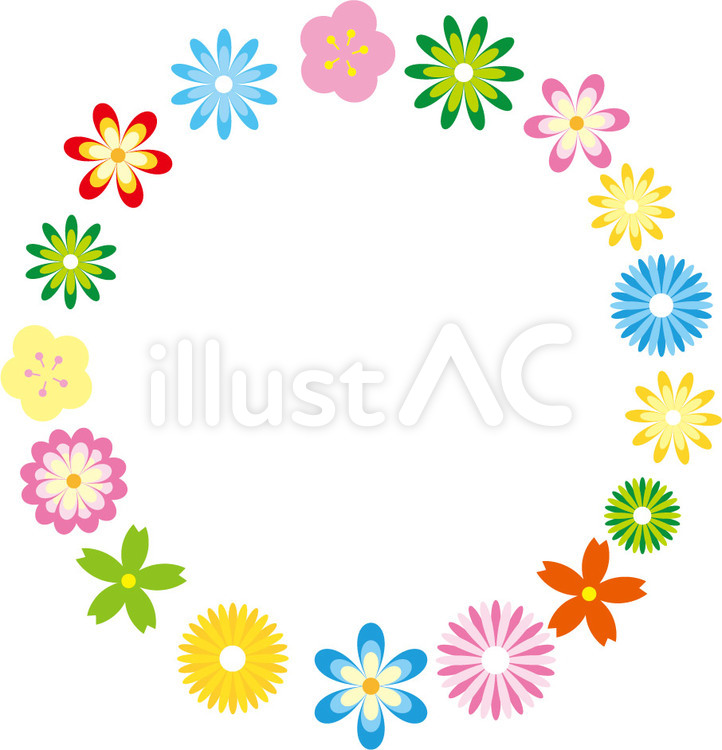 お花の文字フレーム6 花,桜,花びらのイラスト素材
