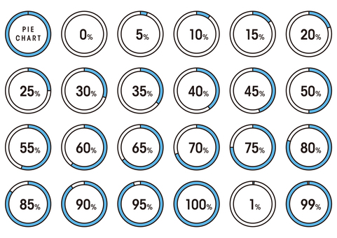円グラフアイコン06 アイコン,円グラフ,パーセント,ビジネス,資料,プレゼン,データ,説明,会議,提案のイラスト素材