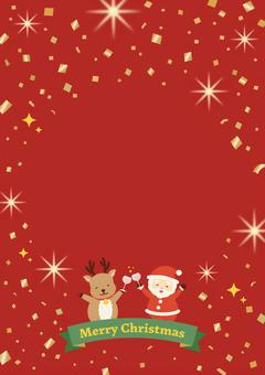 乾杯するサンタとトナカイ縦背景_赤 クリスマス,サンタクロース,背景,フレーム,縦,冬,トナカイ,12月,乾杯,ワインのイラスト素材