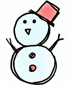 Illustration, snowman, winter, snow, 