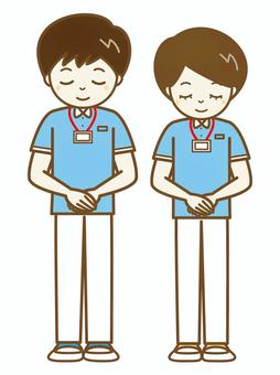 コーチ　いらっしゃいませ2 トレーニング,コーチ,インストラクター,ジム,スポーツジム,フィットネス,体操,運動,健康,スタッフのイラスト素材