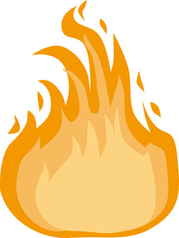 燃える火　 燃える,火,熱い,発火,火事,デフォルメ,シンプルのイラスト素材
