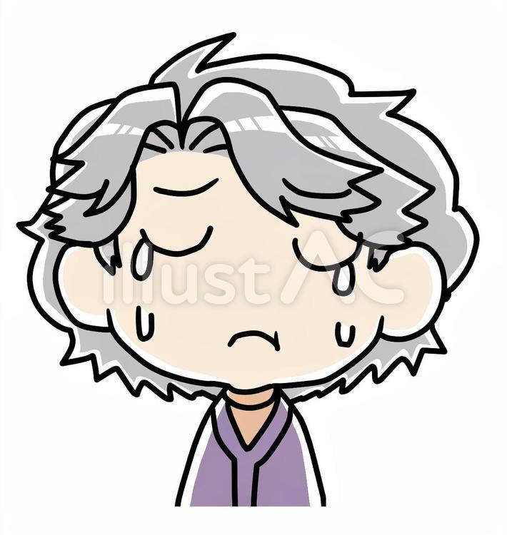 涙を流すおばあさん 涙,流す,おばあさんのイラスト素材
