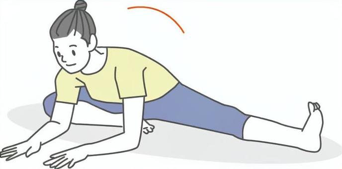 股関節ストレッチ  股関節,ストレッチ,体操,運動,エクササイズ,女性のイラスト素材