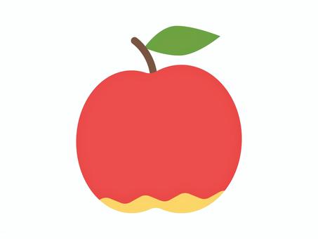 りんご(ハイライトなし) りんご(ハイライトなし) りんご,赤,葉っぱのイラスト素材