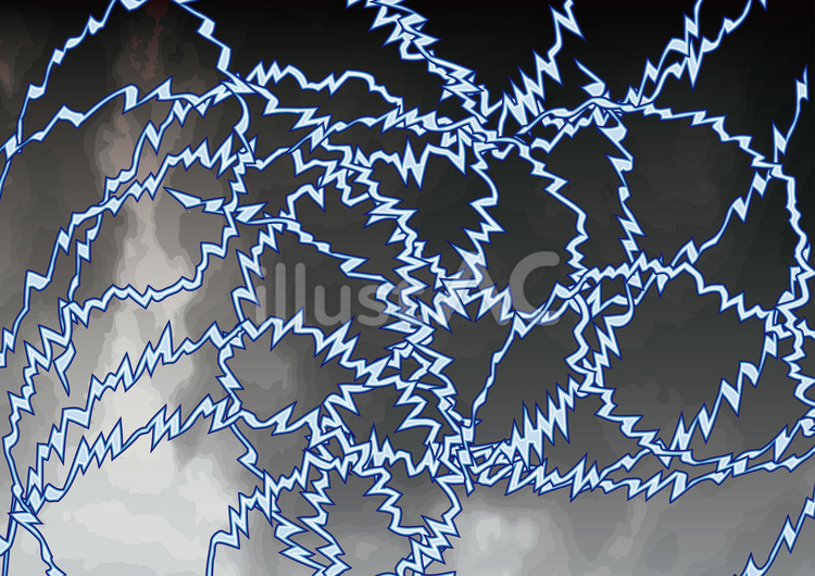 電撃　　 電撃,イナズマ,雷のイラスト素材