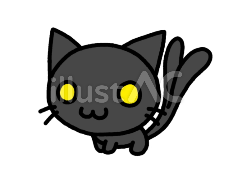 猫又　黒 猫又,日本妖怪,化け猫のイラスト素材